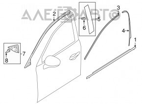 Door trim side front right Mazda CX-9 16-