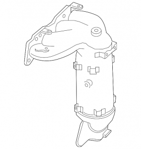 Exhaust manifold with catalytic converter Infiniti JX35 QX60 14-17 Hybrid