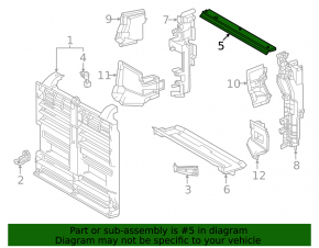 Upper radiator deflector Lexus RX350 RX450h RX500h 23-26 Canada built