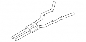 Exhaust line middle part BMW 5 F10 11-16 3.0T