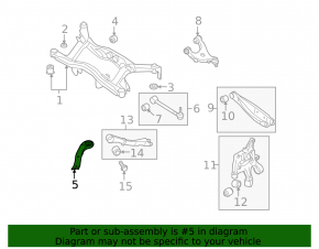 Rear subframe burr left Subaru Outback 15-19 rusty