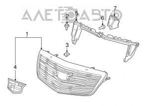 Cadillac ATS 15-18 Grille Deflector