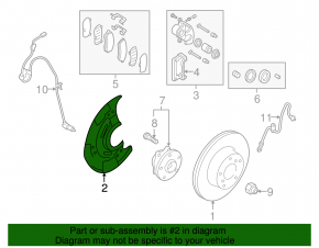 Brake Disc Cover Front Left Subaru Outback 15-19