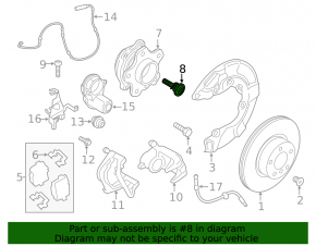 Rear left outer CV joint mounting bolt BMW X5 G05 19-23 90mm