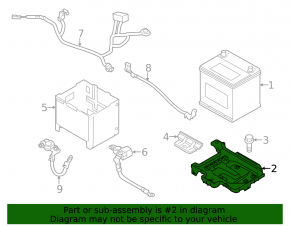 Battery tray Hyundai Elantra UD 11-16