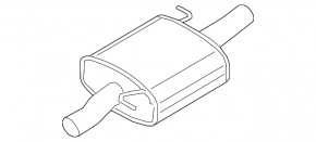 Exhaust line middle part VW Atlas 18-23 3.6