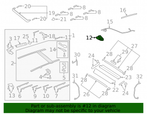 Sunroof motor Audi Q7 4L 10-15