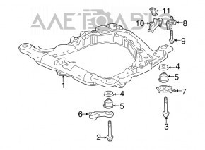 Front subframe Honda Accord 13-17