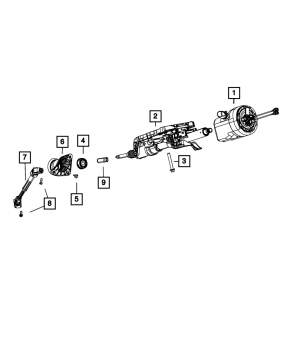 Steering column Dodge Durango 11-13 without electric adjustment