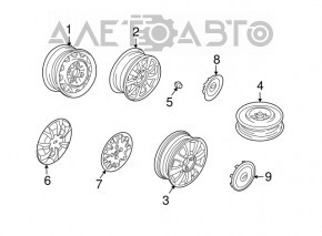 Wheel nut d21 M12x1.5 Hyundai Elantra UD 11-16 type 3