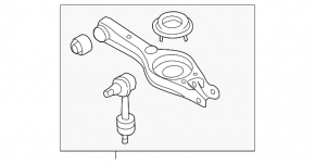 Lower control arm under the rear right spring, Hyundai Sonata 11-15