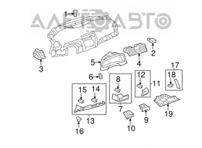 Air duct central Toyota Camry v40 black