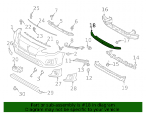 Front Bumper Absorber Upper Subaru XV Crosstrek 18-20