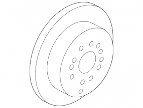 Brake disc rear right Hyundai Santa FE Sport 13-18