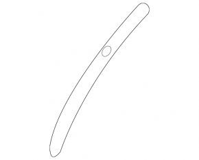 Front bumper molding trim, left, VW Golf GTI 22-26