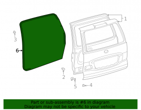 Rubber seal for the trunk door Lexus GX470 03-09