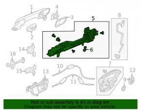 Honda Civic XI FE/FL 22-26 rear left door handle mechanism