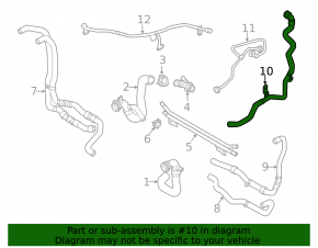 Upper cooling pipe Audi Q5 80A 18-24 3.0T