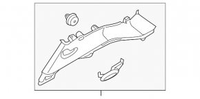Left rear pillar trim for Kia Sportage 17-22, gray