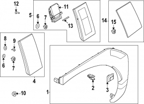 Right front rear window trim for Hyundai Santa Fe 2024-2026