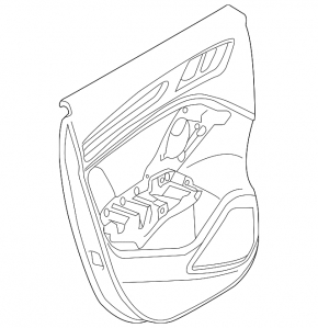 Door trim card rear right Audi A3 8V 15-20 4d, 5d, black, leather, Bang and Olufsen, with tweeter, aluminum insert
