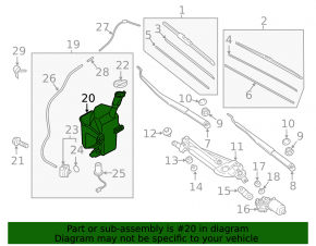Hyundai Veloster 19-22 Windshield Washer Reservoir