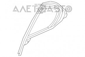 Door glass triangle with seal rear left Mercedes GLA 15-20 without tinting