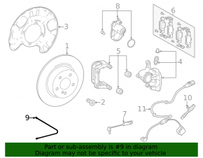 Rear left brake hose Mercedes W167 GLE 350 450 20-26
