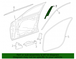 Door trim side front left Mercedes C-class W205 15-21