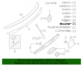 Emblem inscription 4MATIC trunk lid Mercedes C-class W205 15-16