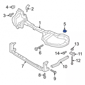 Upper left TV mount for Ford Fusion mk5 13-20