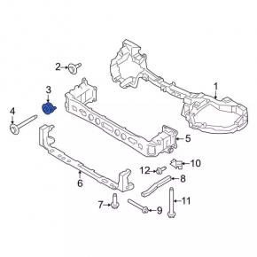 Upper left TV mount for Ford Fusion mk5 13-20