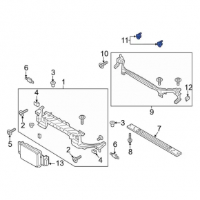 Upper left TV mount for Ford Fusion mk5 13-20