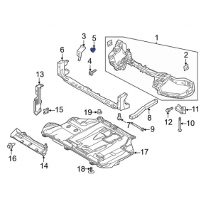 Upper left TV mount for Ford Fusion mk5 13-20