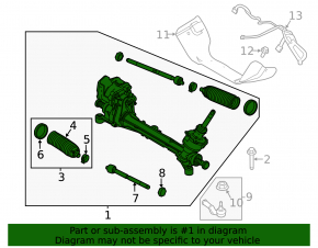 Ford C-max MK2 13-18 steering rack