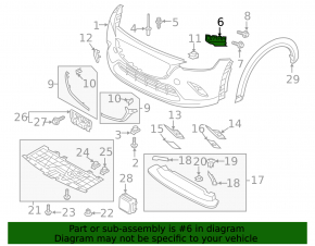 Right front bumper mount for Mazda CX-3 16-21