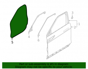 Front left door seal for Land Rover Range Rover Evoque 19-23
