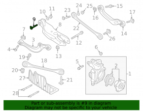 Wheel alignment bolt Audi Q7 16-92mm