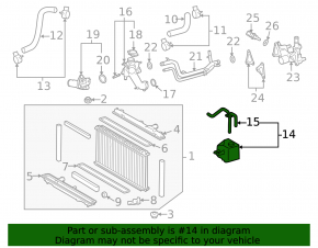 Expansion tank cooling Lexus GS450h 06-11 with cap
