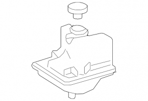 Expansion tank for intercooler cooling Lexus NX200t NX300 NX300h 15-21 with cap