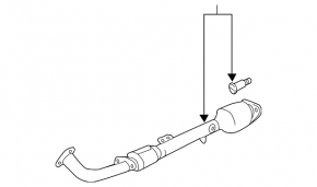 Intake pipe with catalytic converter Acura TLX 15-17 2.4