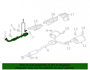 Intake pipe with catalytic converter Acura TLX 15-17 2.4