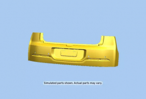 Rear bumper, bare, Chevrolet Volt 11-15, silver, for parking sensors, cut out at the bottom in the center, broken mount