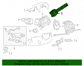 Steering column switch right Chevrolet Impala 14-20