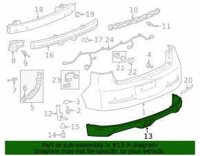 Chevrolet Volt 11-15 rear bumper lip