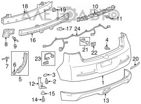 Chevrolet Volt 11-15 rear bumper lip