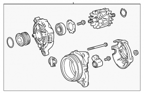 Generator Lexus NX200t NX300 15-21 water damage, spare part, wedge