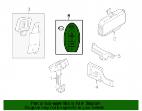Nissan Murano z52 15 key - without tip,