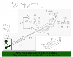 Steering tip left Subaru Outback 15-19 CTR