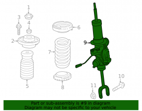 Front left shock absorber BMW 5 GT F07 10-17 electric